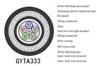Aluminium FE Sheath Outdoor Armored Fiber Optic Cable GYTA333
