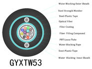 GYXTW53 12 Core Direct Buried Fiber Optic Cable Entrained Parallel Steel Wire
