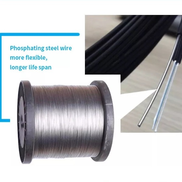 Single Mode 2 Core G657A LSZH Fiber Optic Outdoor FTTH Drop Cable