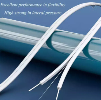 2*0.5mm FRP FTTH Drop Cable GJXFH 1/2/4/6 Cores Butterfly Lead In Optical Cable