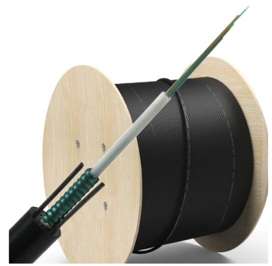 Outdoor Fiber Optic Cable GYXTW 12 Core Uni-Tube Light Aerial Armored  Single Mode