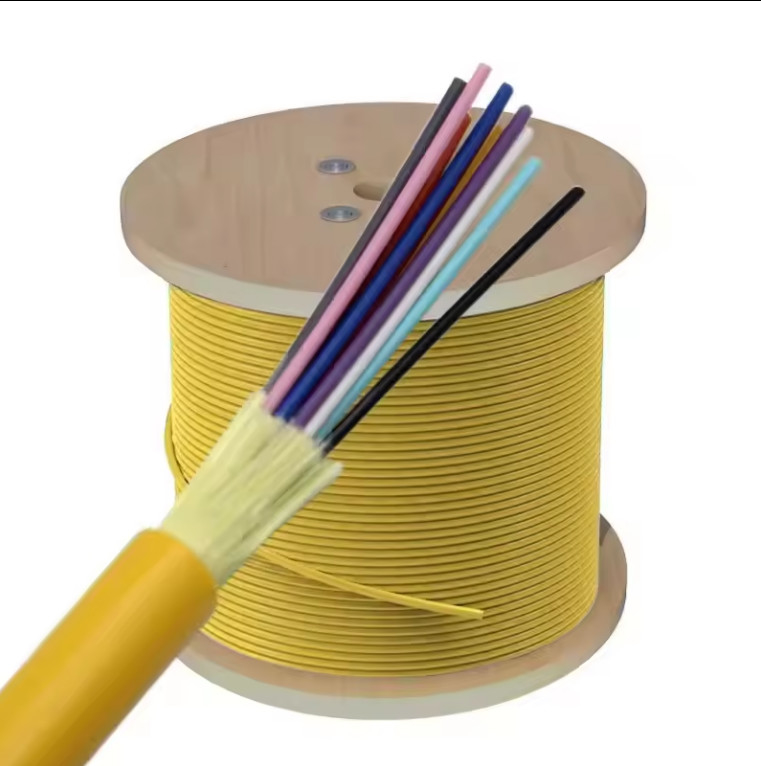 Tight Buffe  PVC LSZH Sheath Indoor Optic Cable GJFJV 4-48 Core
