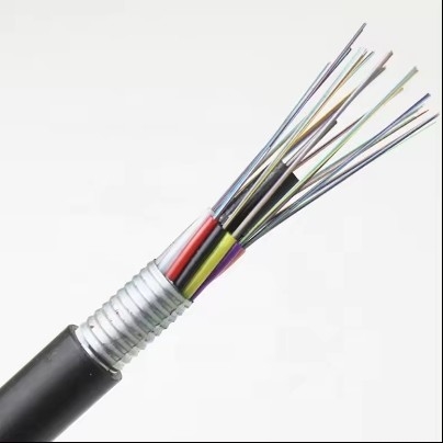 Outdoor Underground Cable GYTA 144 Core Fiber Optical Cable Loose Tube Stranded Armoured