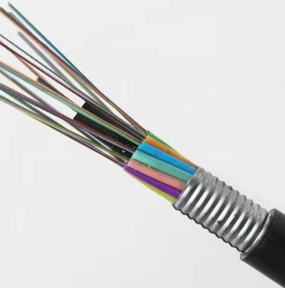 Outdoor Underground Cable GYTA 144 Core Fiber Optical Cable Loose Tube Stranded Armoured