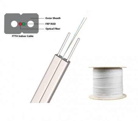 Weatherproof Single-mode FTTH Indoor Drop Cable 1-12 Core for Seamless Connection
