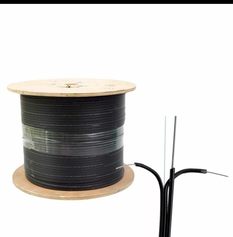 Self Supporting Butterfly Optical Cable with Metal Reinforcement LSZH Sheath and Galvanized Steel Rope for FTTH Drop Cable