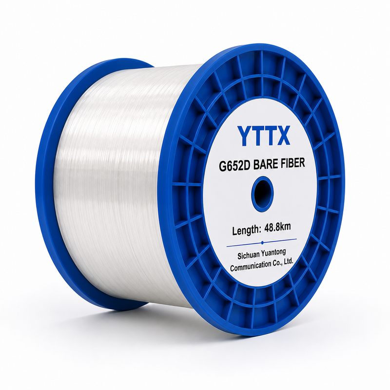 G652D fiber  48.8KM 50.4KM per spool SM BARE FIBER can custom length