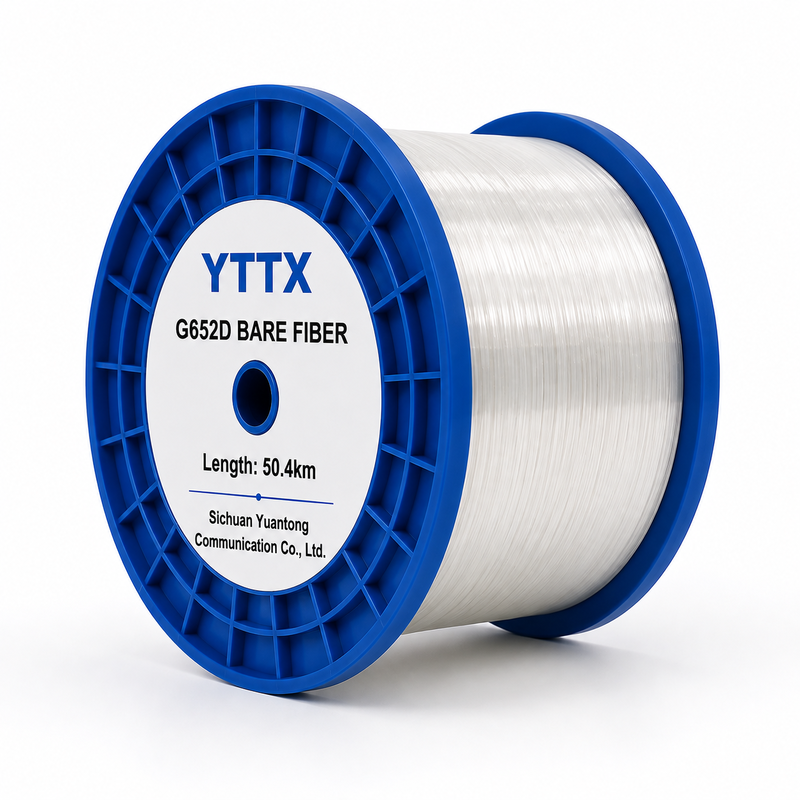 G652D fiber  48.8KM 50.4KM per spool SM BARE FIBER can custom length