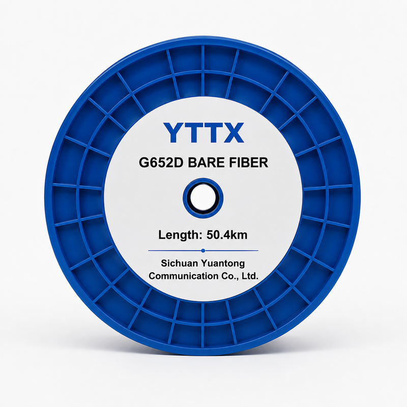 G652D fiber  48.8KM 50.4KM per spool SM BARE FIBER can custom length
