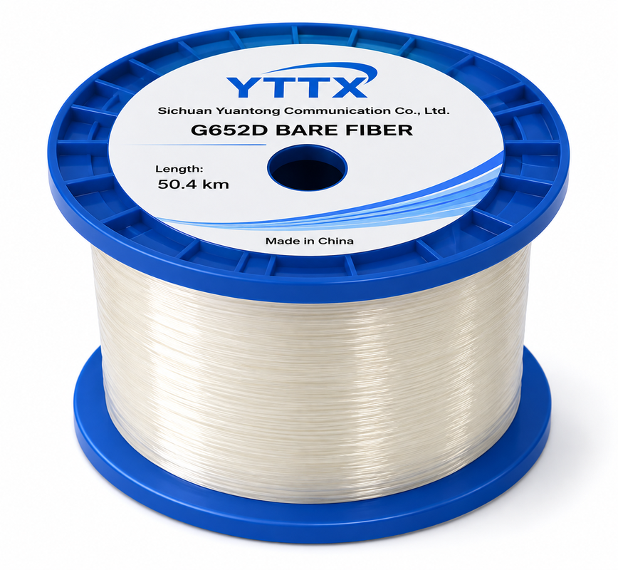 G652D fiber  48.8KM 50.4KM per spool SM BARE FIBER can custom length