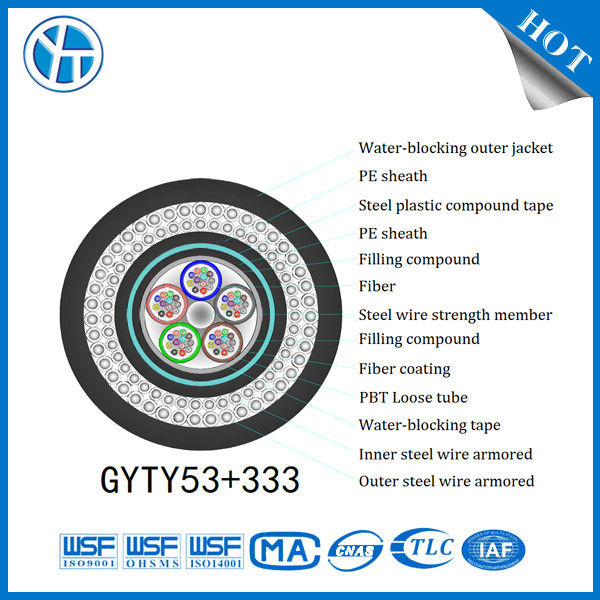 Gyty54 Anti Rodent Fiber Optic Cable 2-72core Outdoor Use