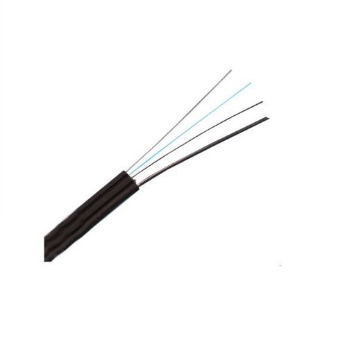 Steel Rod Outdoor FTTH Drop Cable , ANATEL FTTH 1 Core Fiber Optic Cable