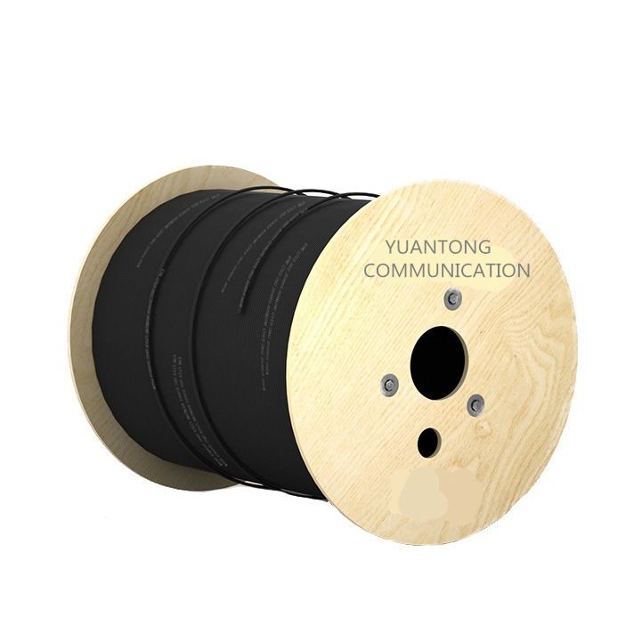 Steel Rod 2 Core Outdoor FTTH Drop Cable 5mm*2mm Cable Size