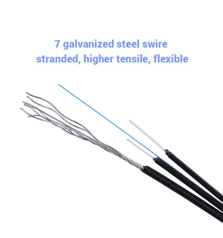 Anti UV FPR G657a2 GJXFH Indoor FTTH Drop Cable 1 Core Indoor Network Use