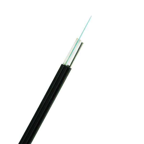 Steel Rod 1 Core Indoor FTTH Drop Cable With Glue G657a2 GJXFH