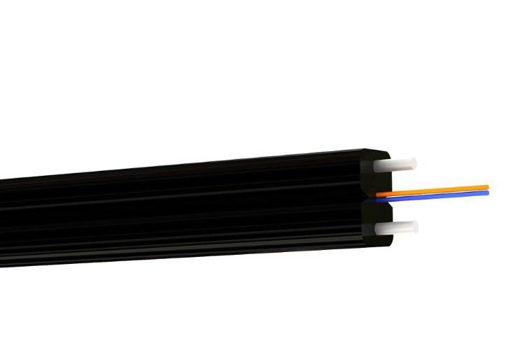 Steel Rod 1 Core Indoor FTTH Drop Cable With Glue G657a2 GJXFH