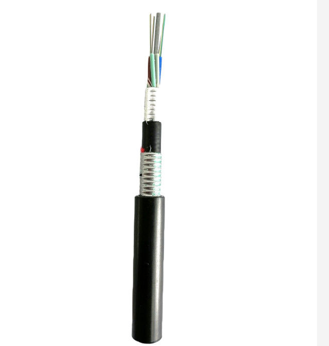 24 Core GYTA53 Outdoor Armored Fiber Optic Cable Steel PE Sheath