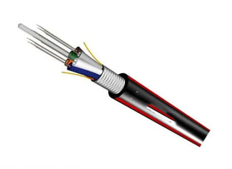 48 Core Outdoor Armored Fiber Optic Cable GYTZA with Aluminium PE Sheath Corrosion Resistant and Water-Blocking