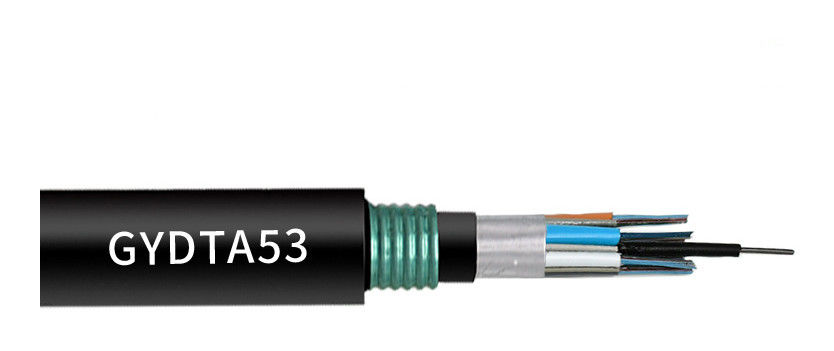 Ribbon Loose Tube PBT Direct Buried Fiber Optic Cable 24 Core GYDTA53