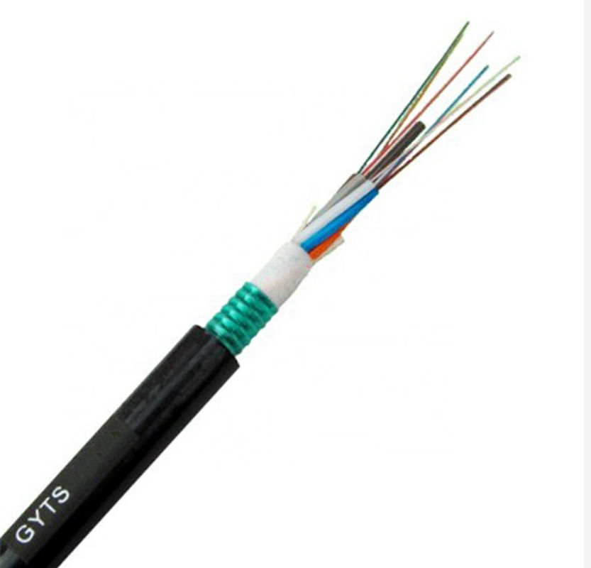 GYTS 12 Core Loose Tube Outdoor Aerial Fiber Optic Cable Steel PE Sheath