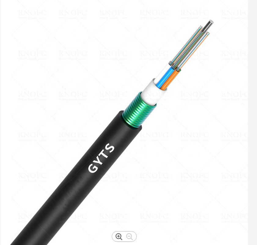 GYTS 12 Core Loose Tube Outdoor Aerial Fiber Optic Cable Steel PE Sheath