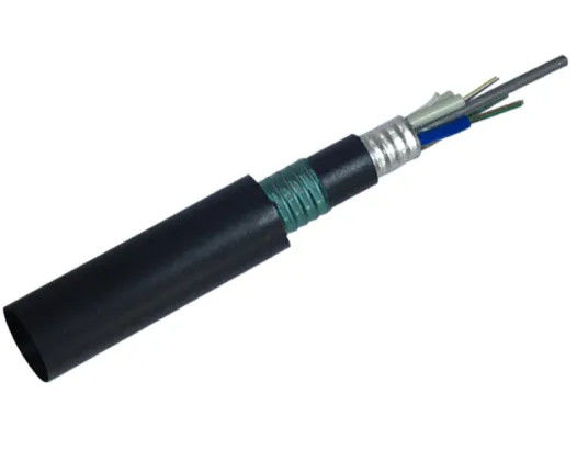 96 Core Outdoor Aerial Fiber Optic Cable Armored Steel PE Sheath GYTA53