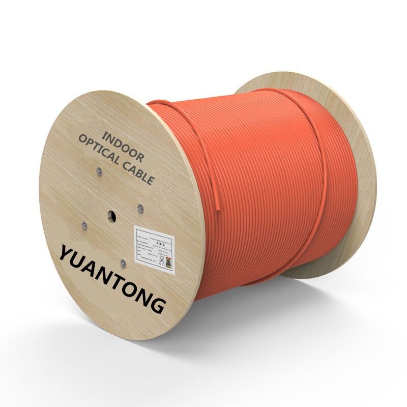 PVC Lszh GJFJV Indoor Fiber Optic Cable High Dense Fiber Packed 4 Core