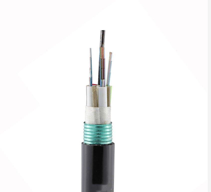 Ribbon Loose Tube PBT Direct Buried Fiber Optic Cable 24 Core GYDTA53