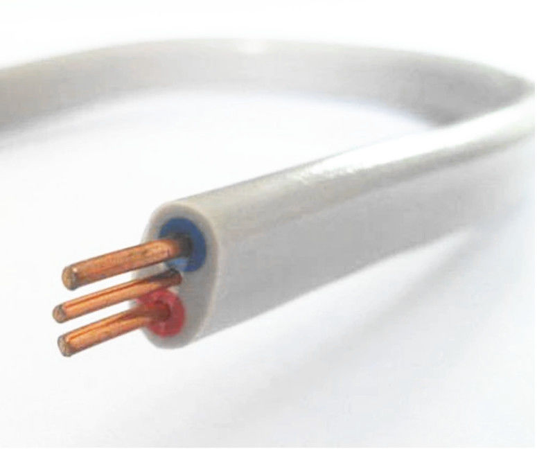 100m White Jacket Electric Copper Wire Bvvb E Type Copper Conductor