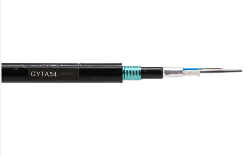 24 Core Anti Rodent Fiber Optic Cable Aluminium PE Sheath GYTA54