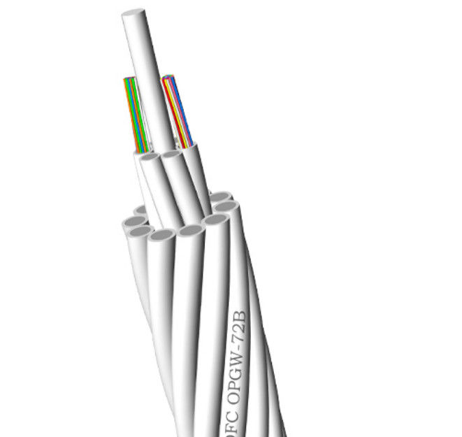 Opgw Stranded Fiber Optic Cable , Aluminum Clad Steel 96 Core 300m Fiber Optic Cable