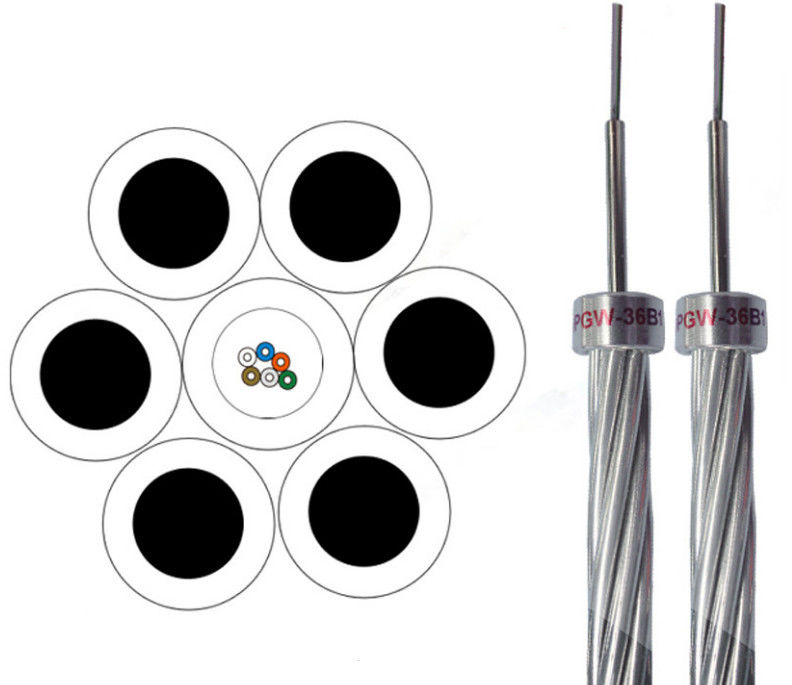 36 Core Single Mode Uni-Tube OPGW Fiber Optic Cable For Aerial