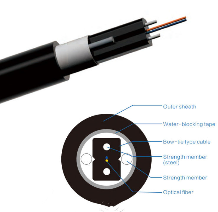 GJYXFHA Direct Burial Fiber Optic Cable 4 Core PE LSZH Sheath
