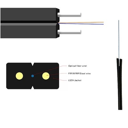 YTTX GJXH / GJXFH Fiber Optic Indoor FTTH Drop Cable 2 Core