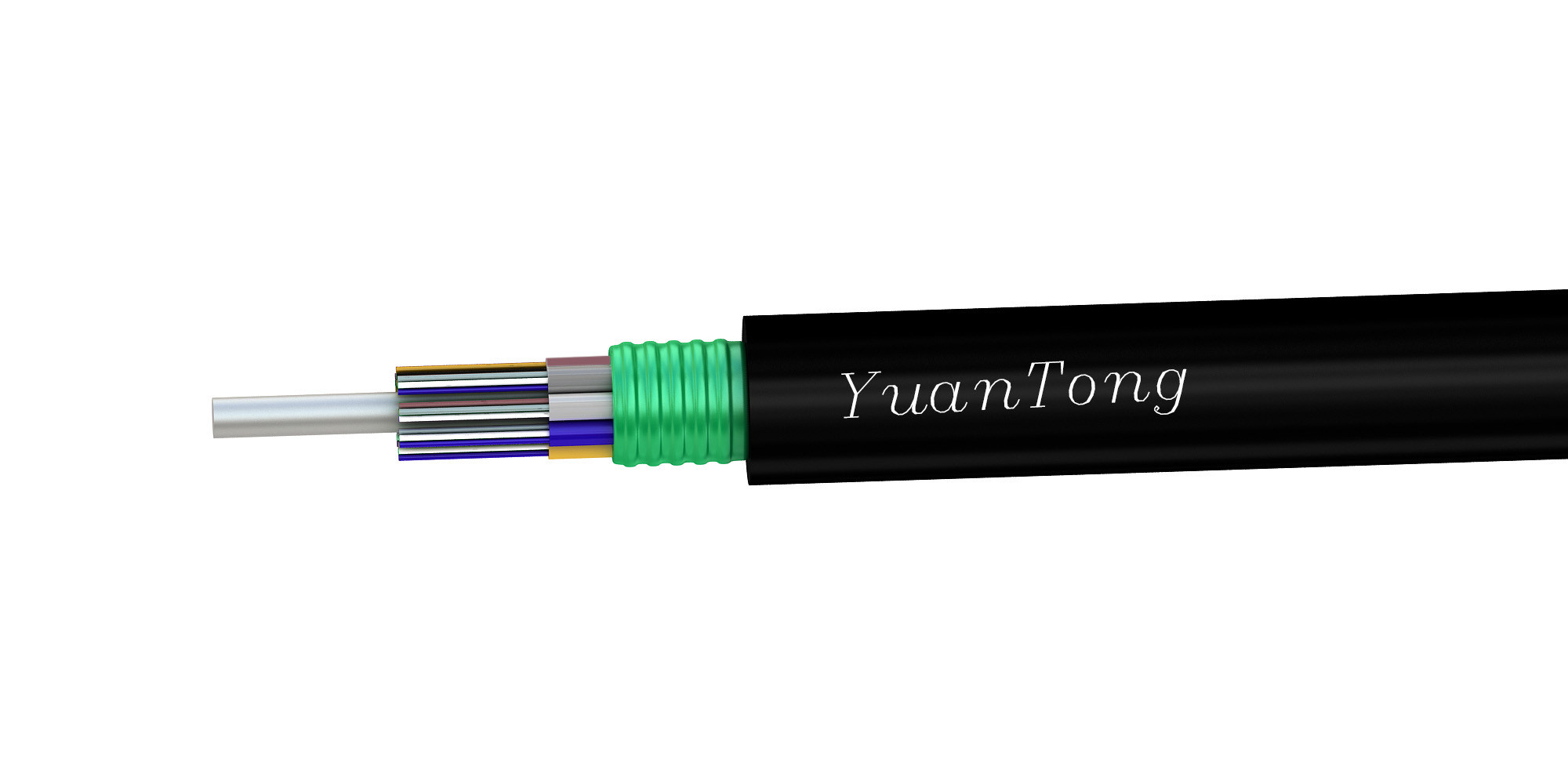 GYTS Direct Bury Fiber Optic Cable , 12-72 Outdoor Armored Fiber Optic