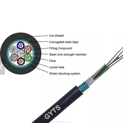 12 Core Outdoor GYTS Armoured Optical Fiber Cable Stranded Direct Buried