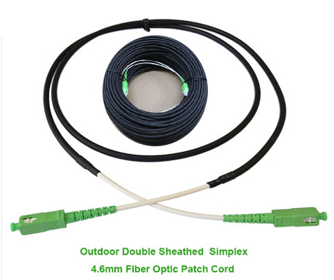 Double Sheathed Simplex Single Mode Fiber Jumper Cables 4.6mm