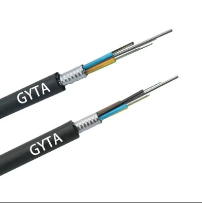 Outdoor Underground Cable GYTA 144 Core Fiber Optical Cable Loose Tube Stranded Armoured