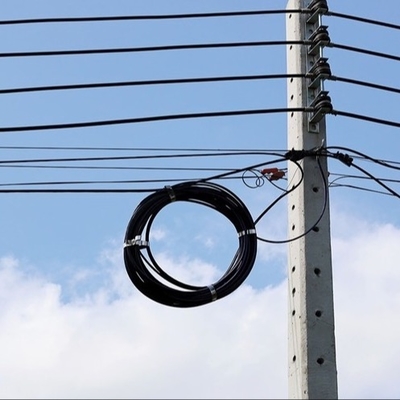 Black messenger wire FTTH optical cable, 4-core, used for communication construction