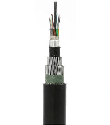 Waterproof G652d Fiber Optic Cable , GYTA333 Armored Cable Outdoor Use