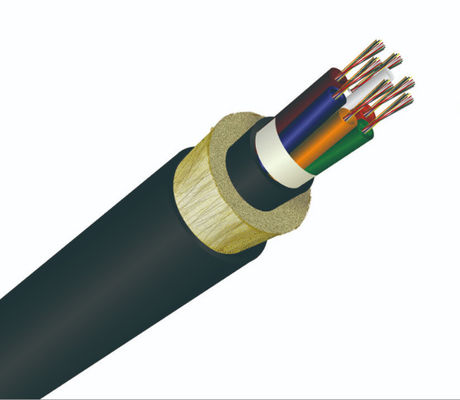 Black 12 Core Single Sheath ADSS Fiber Optic Cable Jelly Filled