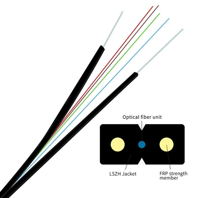 A2 Flat Fiber Optic FTTH Drop Cable G652D G657a1 1-12 Core